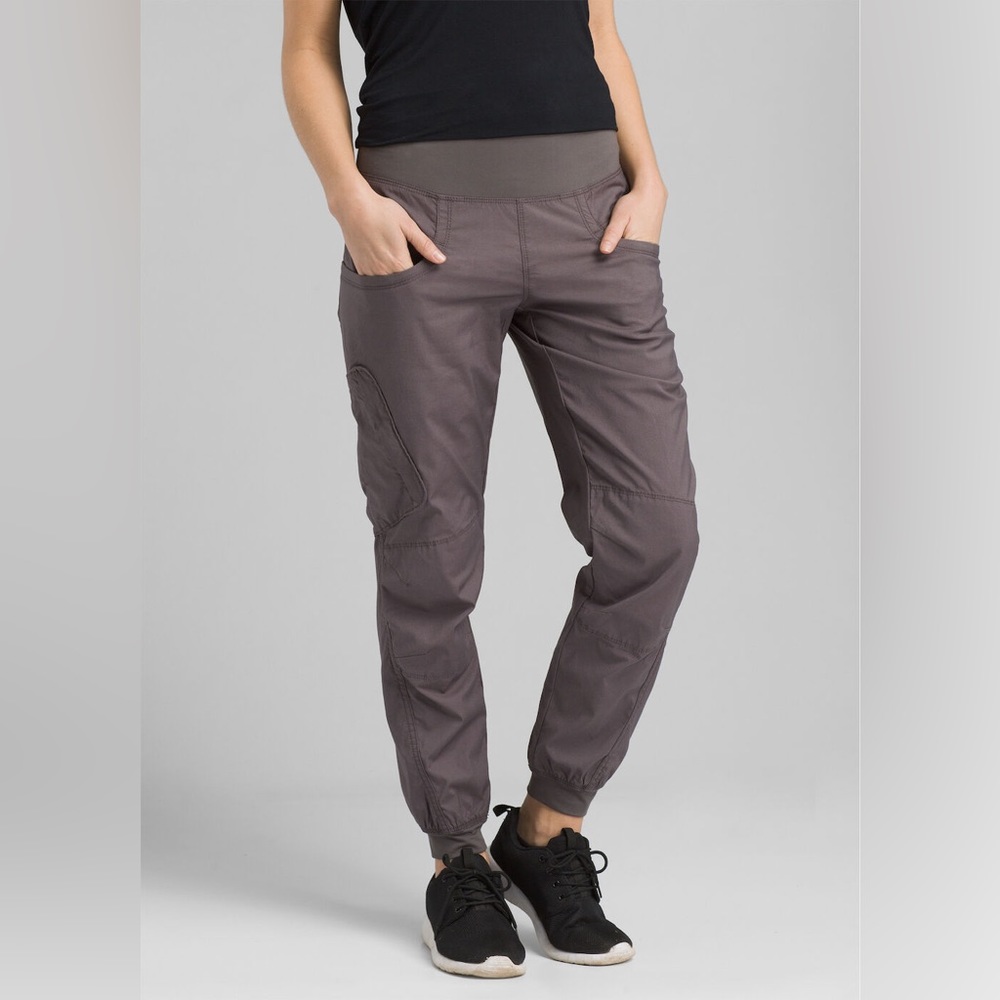 Women's Casual Elastic-Waist Cargo Joggers - Taupe